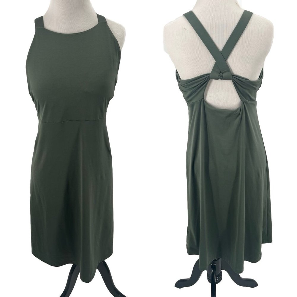 Patagonia Dress Womens Sz Large Sleeveless Built Ins Green